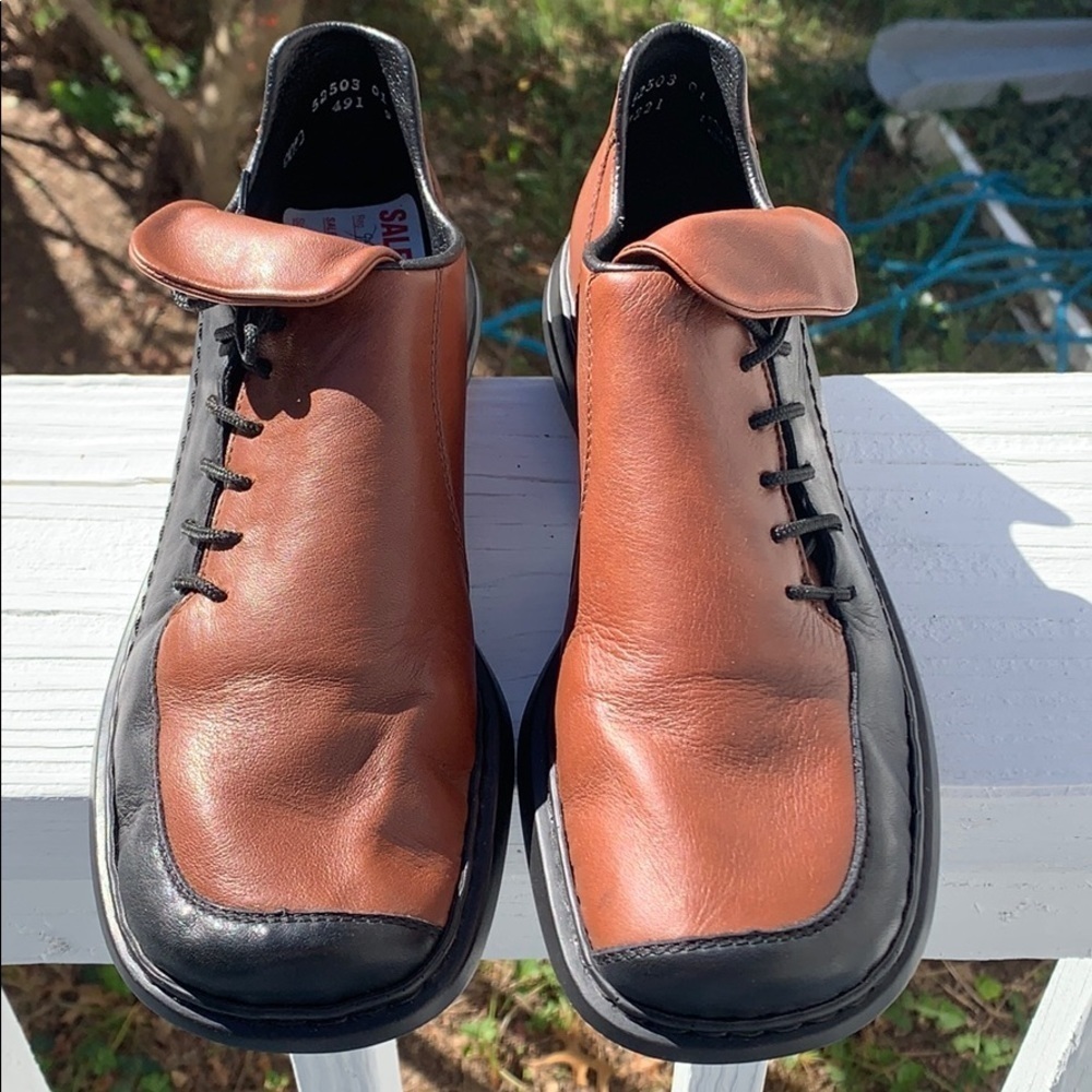 Rieker Antistress lace-up leather two tone loafers 6.5 - Picture 2 of 7